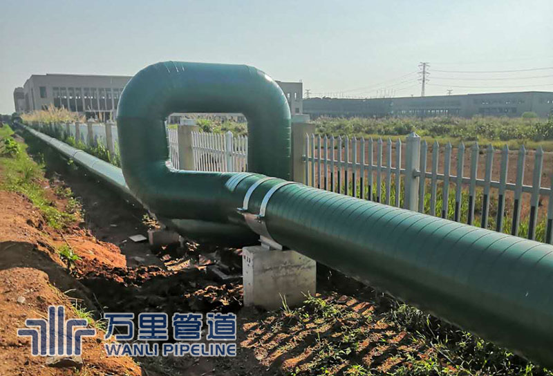 大唐江山公司娃哈哈支線供熱工程水壓試驗一次成功